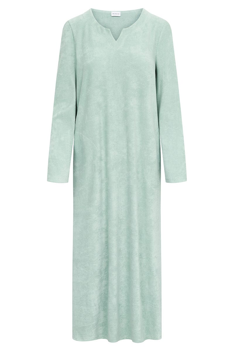 r-sch-be-happy-hauskleid-gr-n-langarm-frottee-maxi image 2