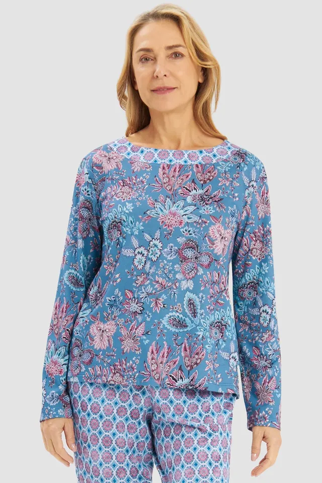 r-sch-be-happy-shirt-langarm-ornamentdruck-blau image 1