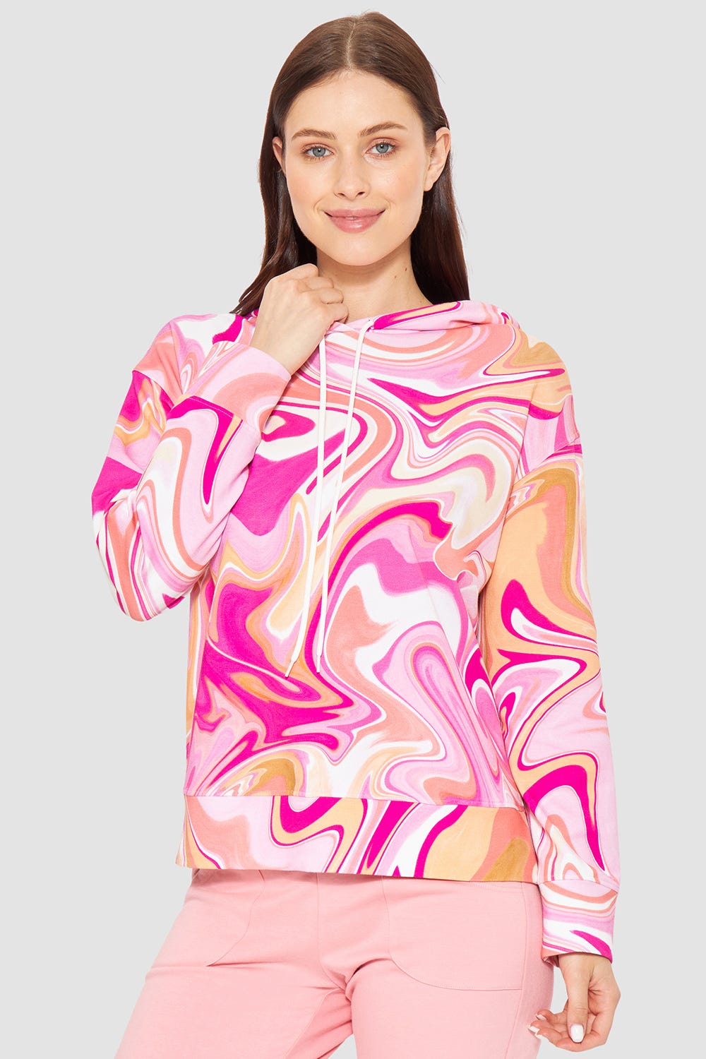 r-sch-be-happy-sweatshirt-langarm-hoodie-pink-sixties image 1