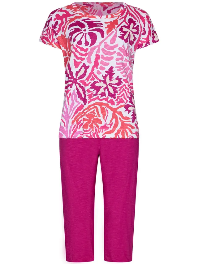 pastunette-paradise-pink-pyjama-rosa-3-4-hose image 1