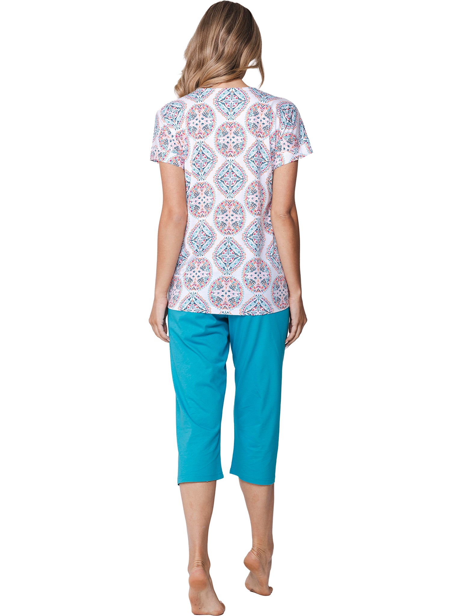 pastunette-ipanema-pyjama-t-rkis-kurz-baumwolle-modal image 4