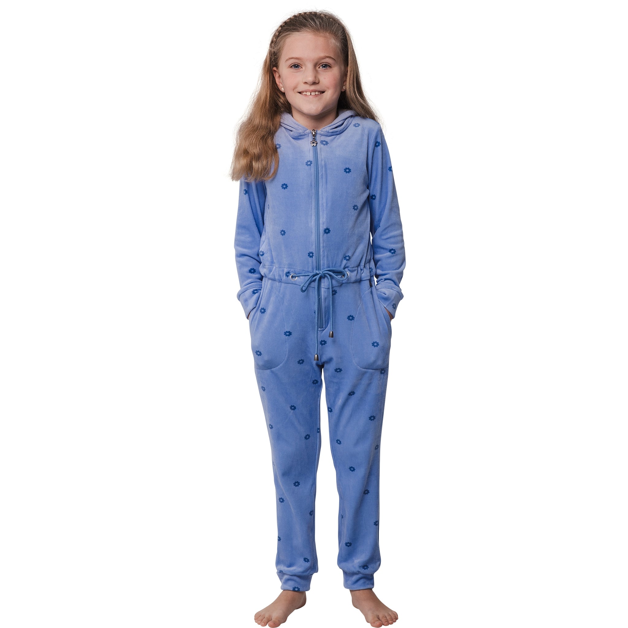 rebelle-ice-flowers-jumpsuit-m-dchen-hellblau-velours image 1