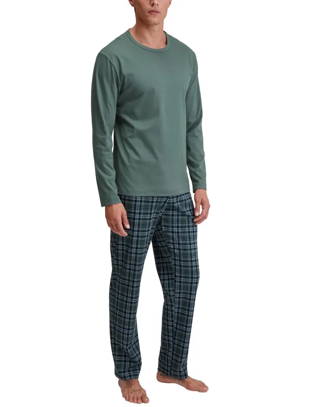 calida-relax-streamline-pyjama-herren-dark-glen-baumwolle-52-54 image 1