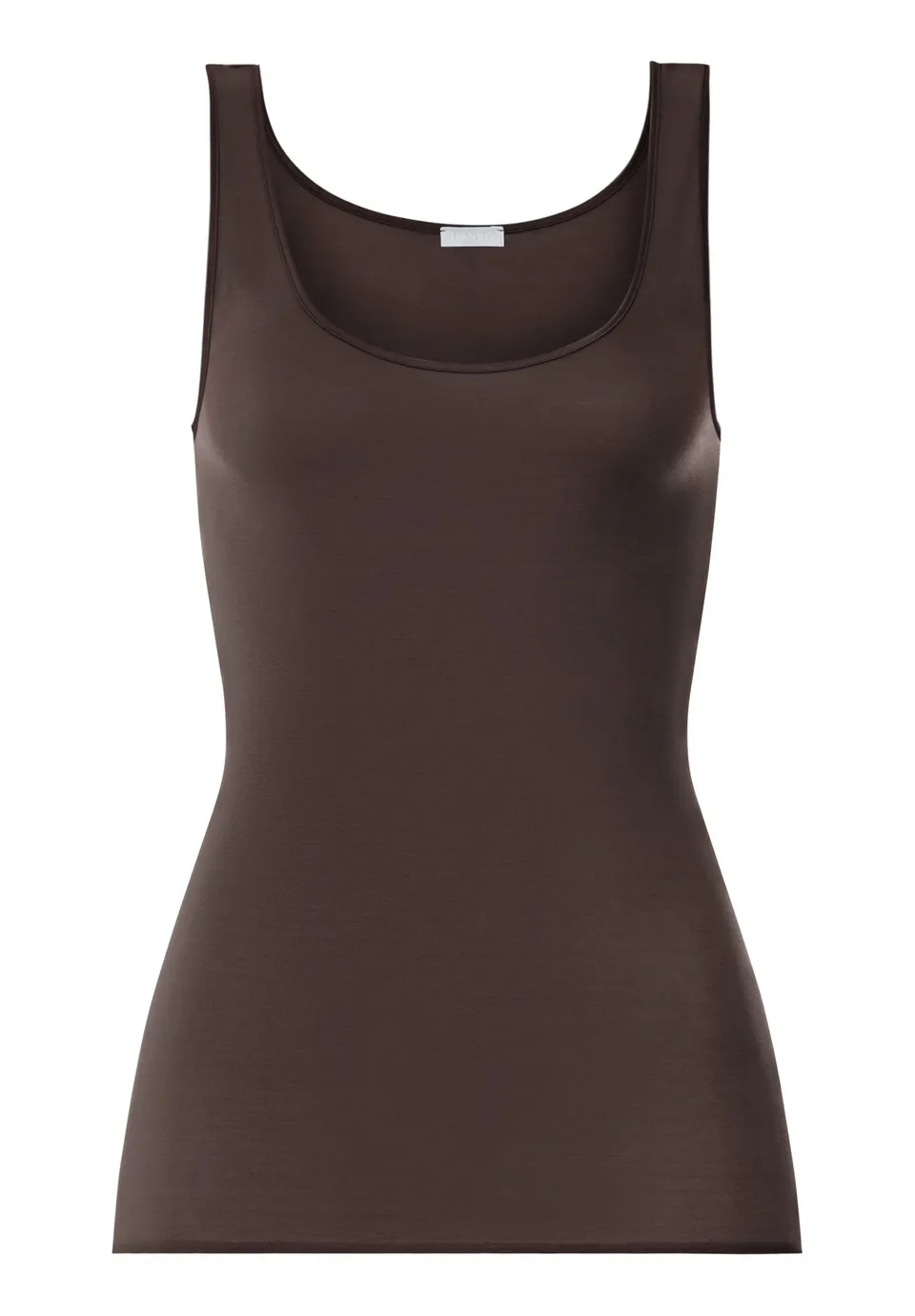 hanro-cotton-seamless-tank-top-dark-mocha-baumwolle image 1