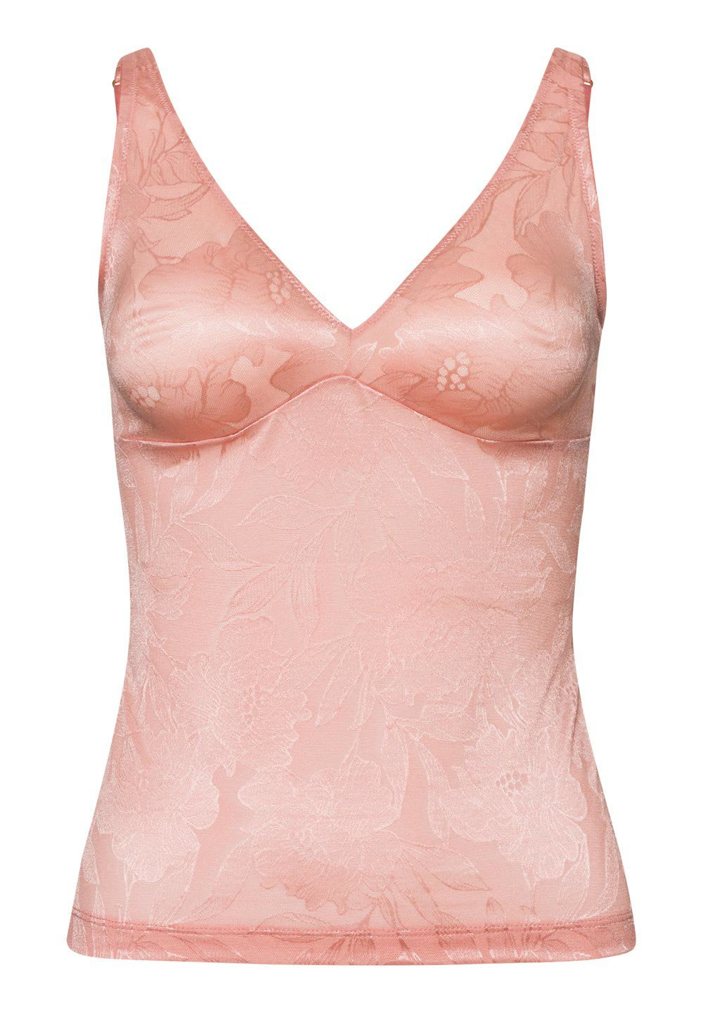 hanro-tina-tank-top-mocha-powder-spitze-mit-cups image 1