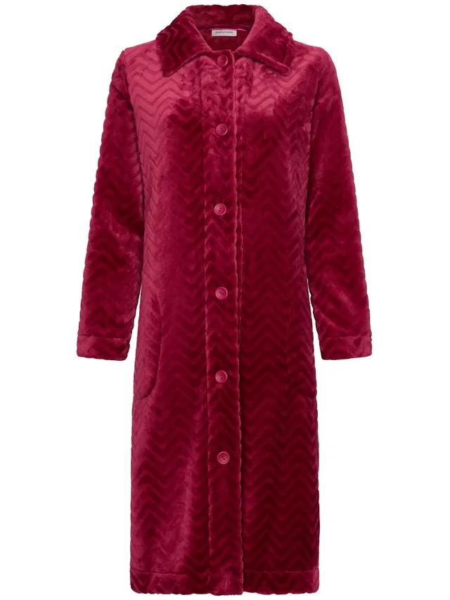 pastunette-rosewood-comfort-morgenmantel-rot-fleece image 1
