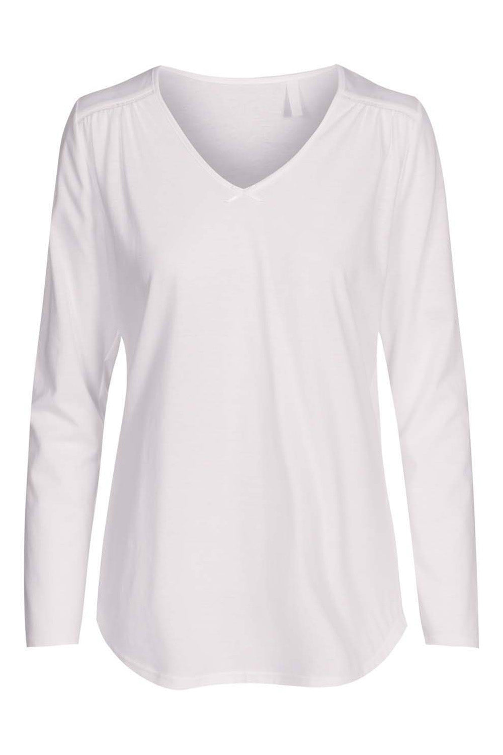 r-sch-be-happy-shirt-langarm-schlafshirt-wei-mit-spitze image 8