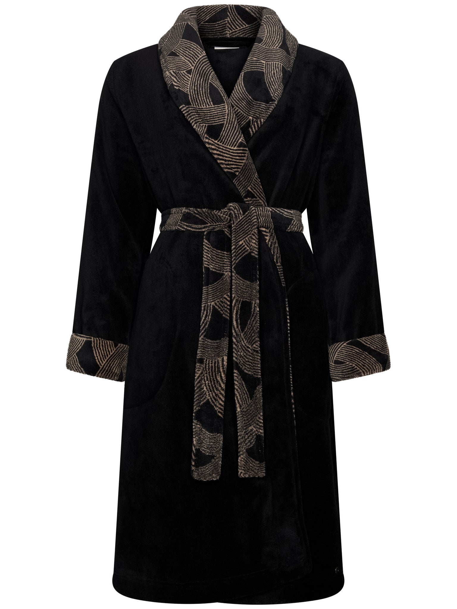 pastunette-premium-balance-morgenmantel-damen-schwarz-fleece image 1