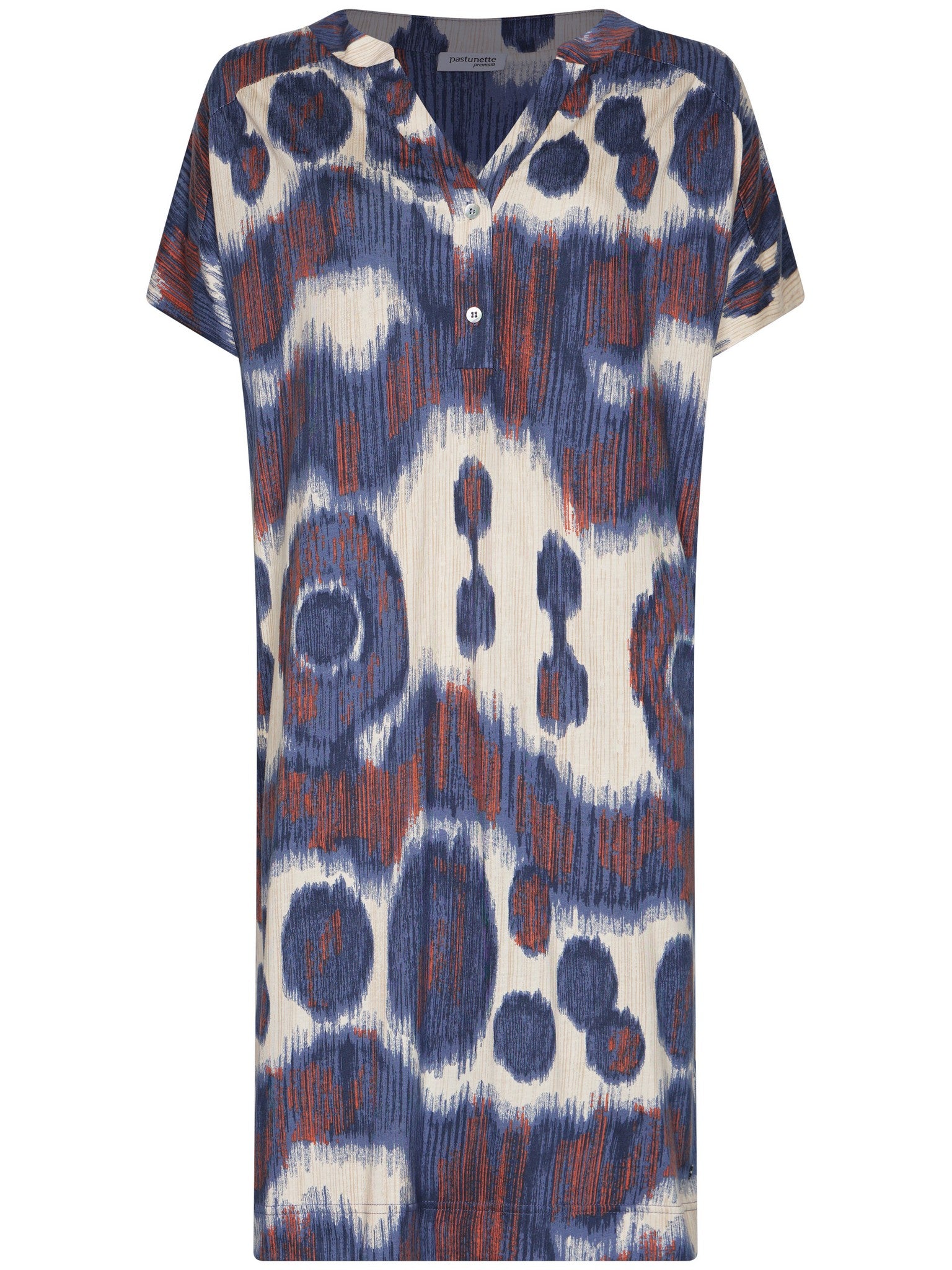 pastunette-premium-indigo-flow-nachthemd-blau-baumwolle-modal image 1