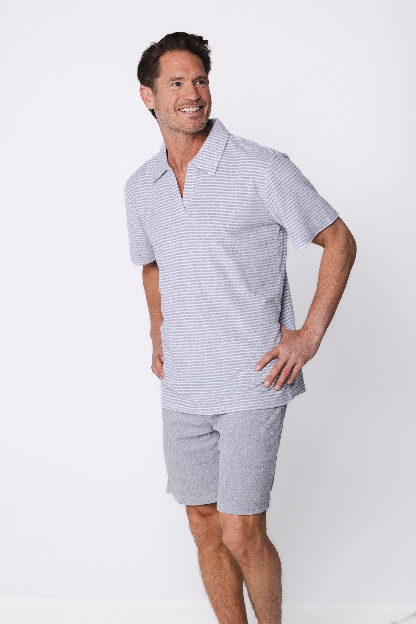 pastunette-gray-melee-shortama-grau-kurzpyjama-baumwolle image 5