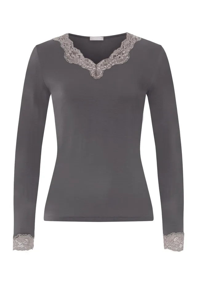 hanro-dana-071841-langarmshirt-boulevard-mit-spitze image 1