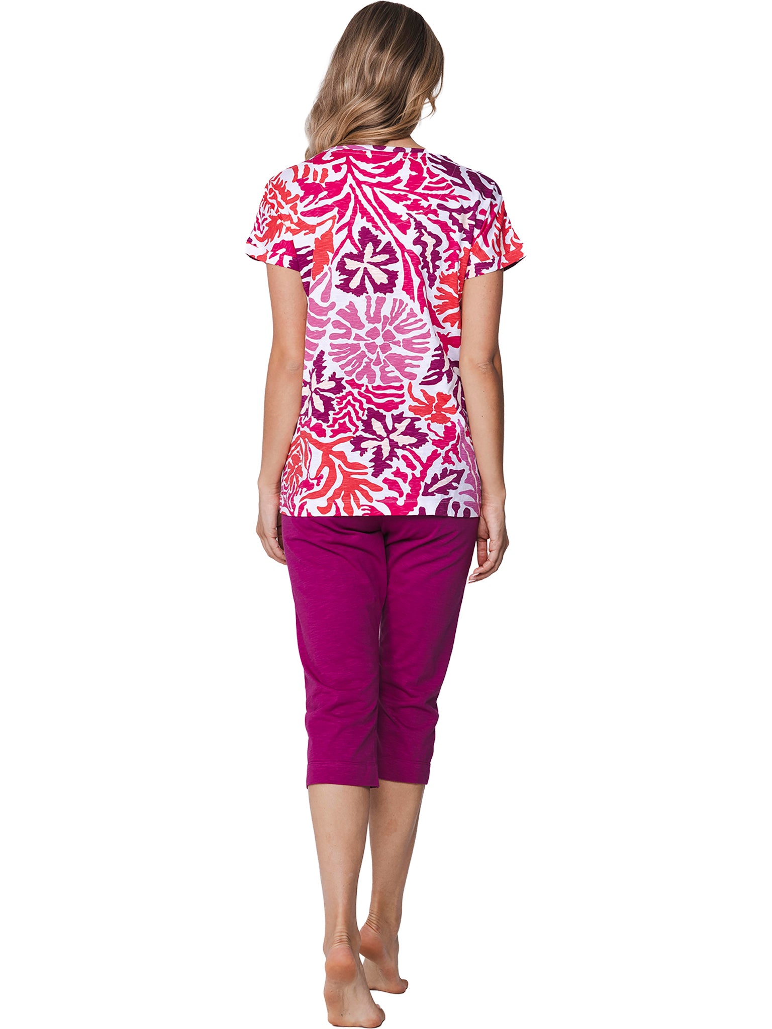 pastunette-paradise-pink-pyjama-rosa-3-4-hose image 4