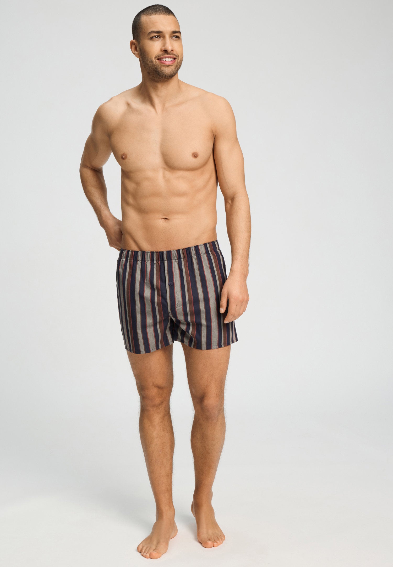 hanro-fancy-woven-boxershorts-pinecone-stripes-baumwolle image 5
