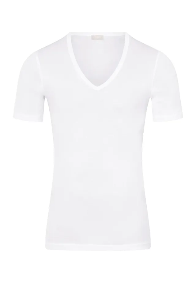 hanro-cotton-pure-073665-t-shirt-white-v-ausschnitt image 1