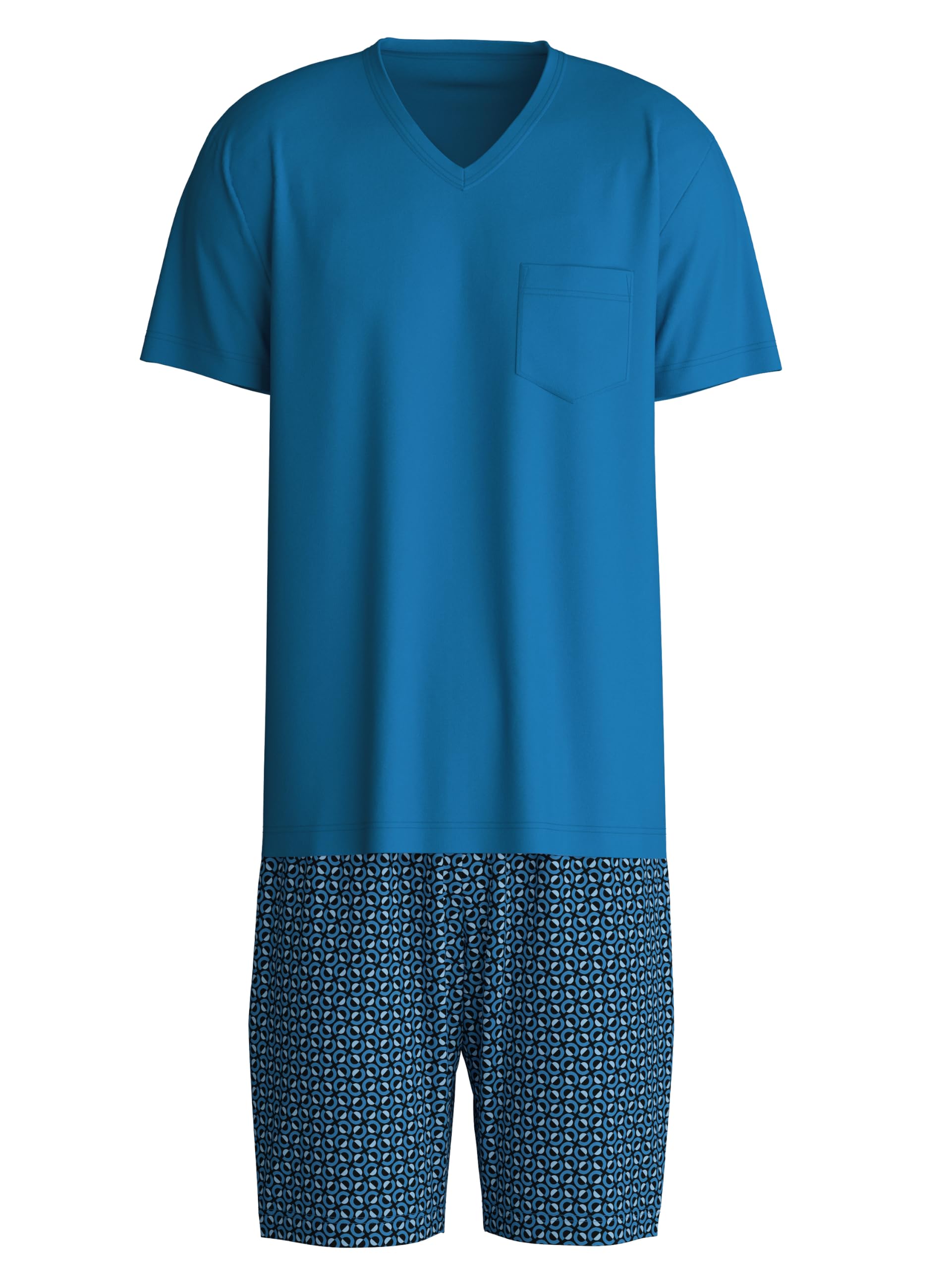 calida-relax-imprint-kurz-pyjama-herren-baumwolle-laurel-green image 3