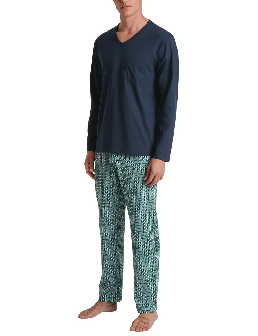 calida-relax-imprint-pyjama-lang-herren-baumwolle image 7