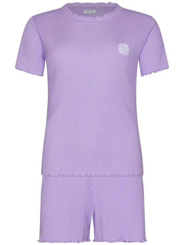 myrebelle-waterflower-shortama-lila-kurz-baumwolle-r-schen image 1