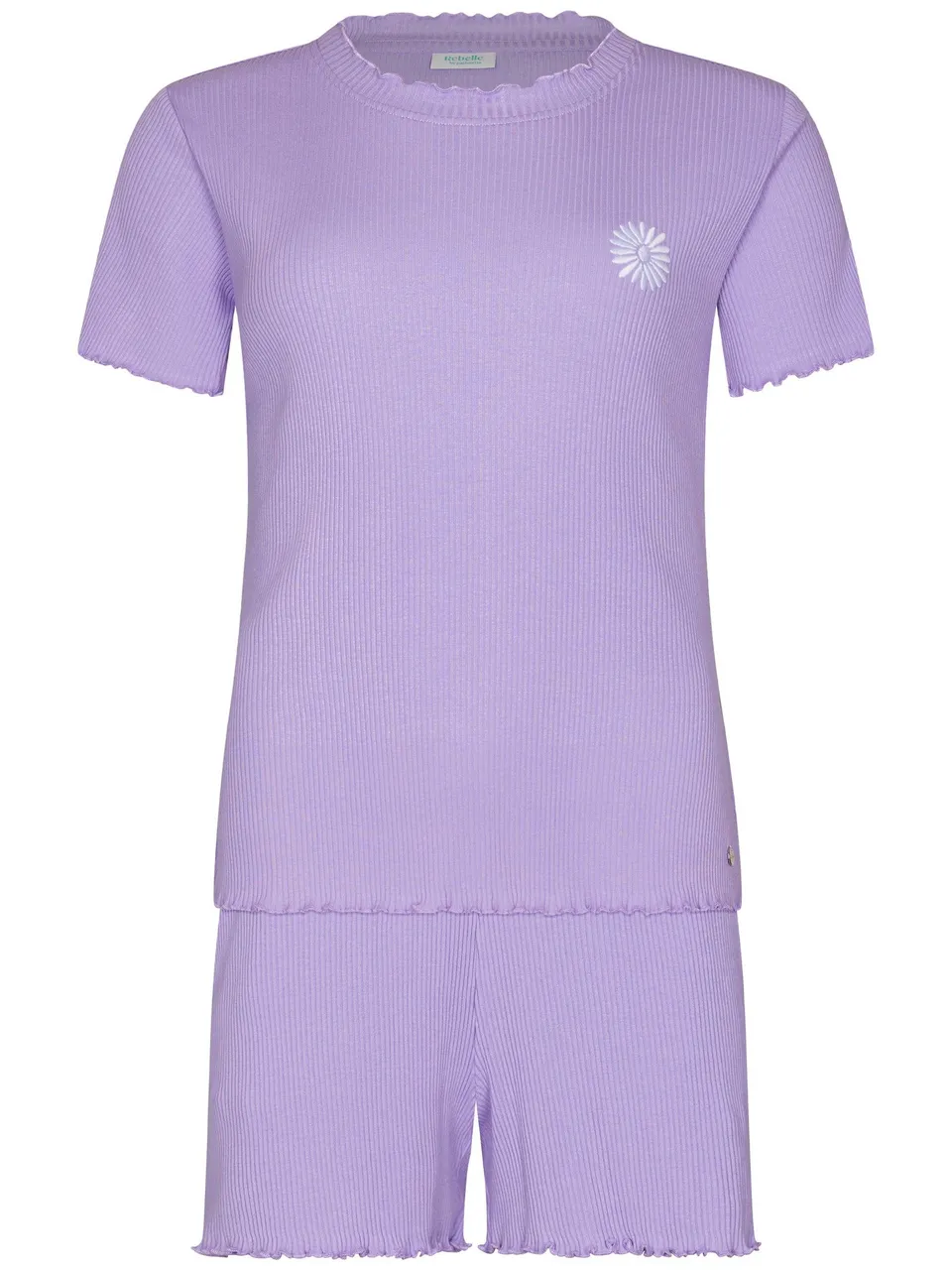 myrebelle-waterflower-shortama-lila-kurz-baumwolle-r-schen image 1