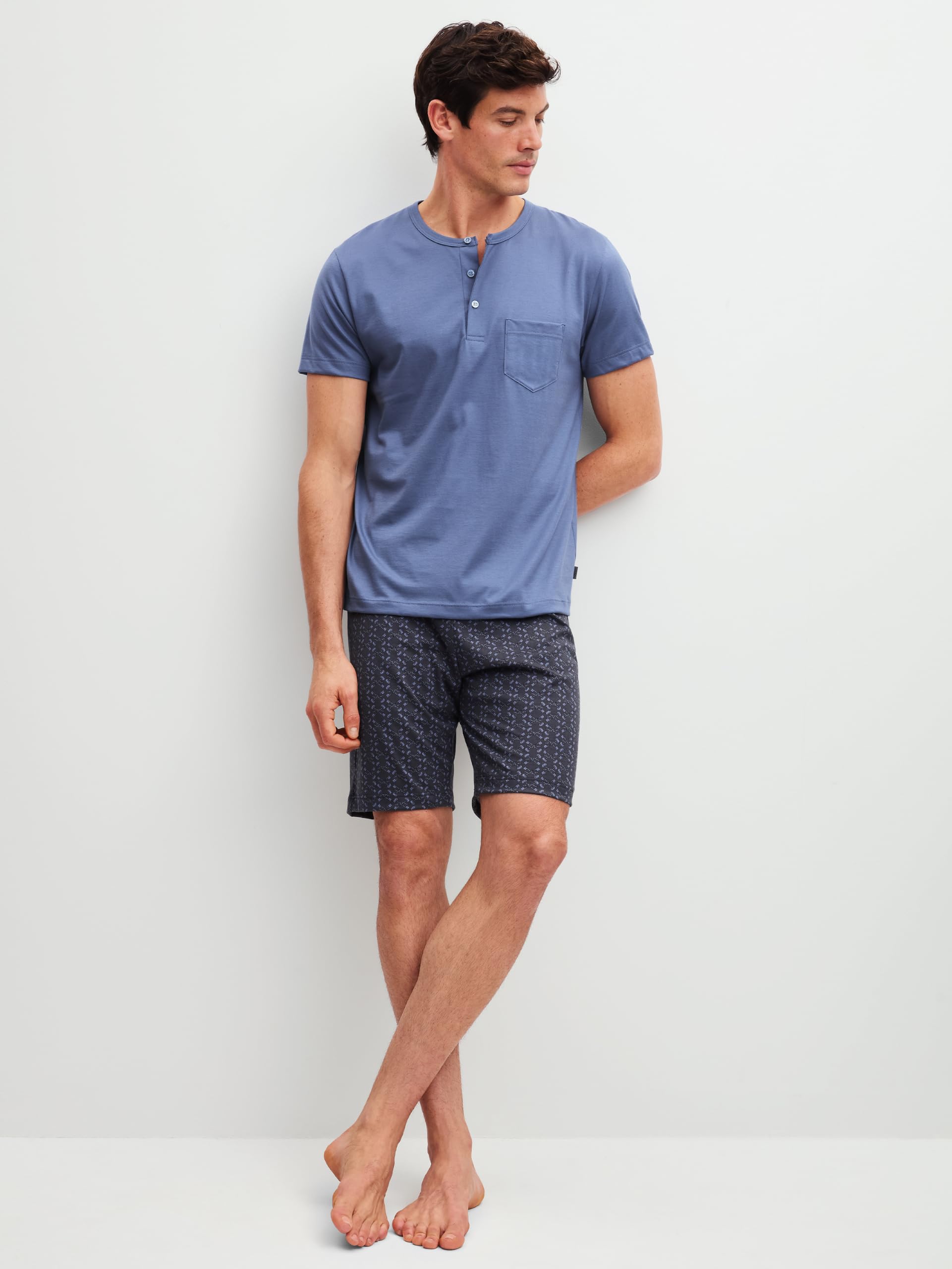 calida-relax-imprint-pyjamaset-herren-50-kurz-shorty image 2