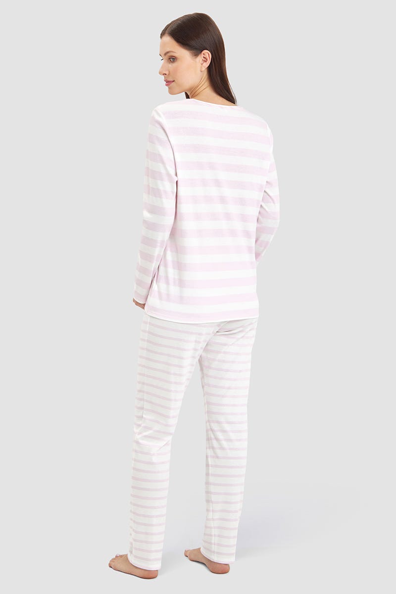 r-sch-be-happy-pyjama-langarm-rosa-blockstreifen-warm image 3