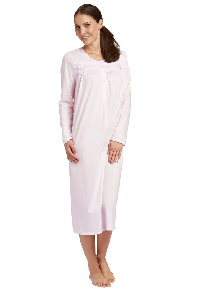 r-sch-be-happy-nachthemd-langarm-damen-rosa-single-jersey image 1