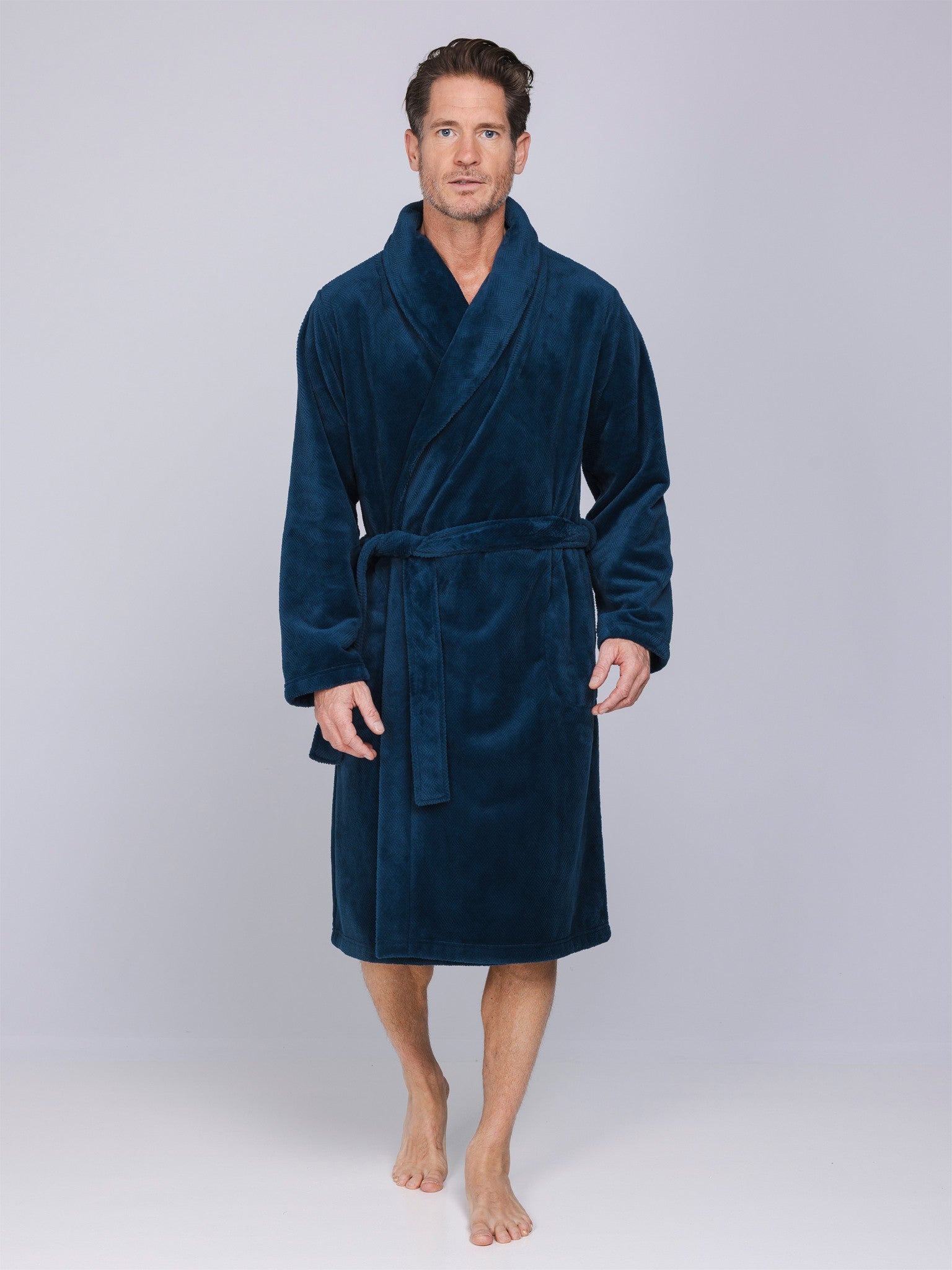 pastunette-blue-comfort-herren-bademantel-blau-fleece image 1