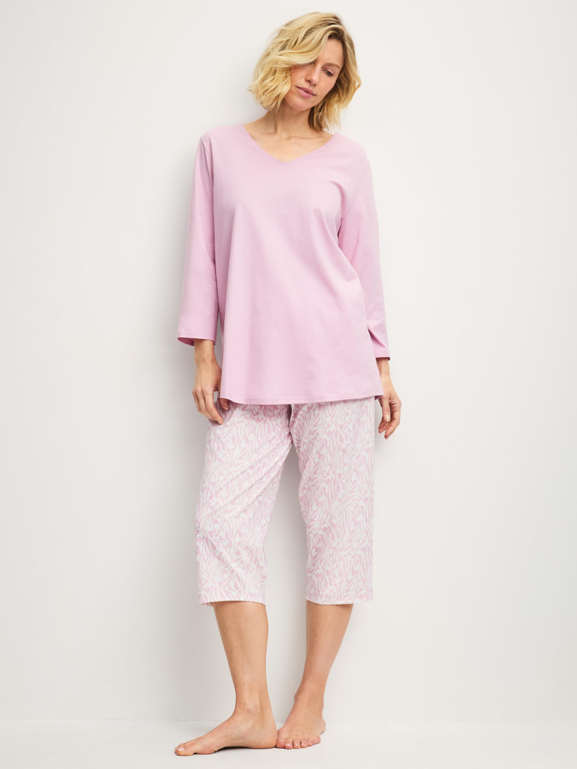 calida-favourites-kurz-pyjama-damen-baumwolle-gr-44-46-blau image 2
