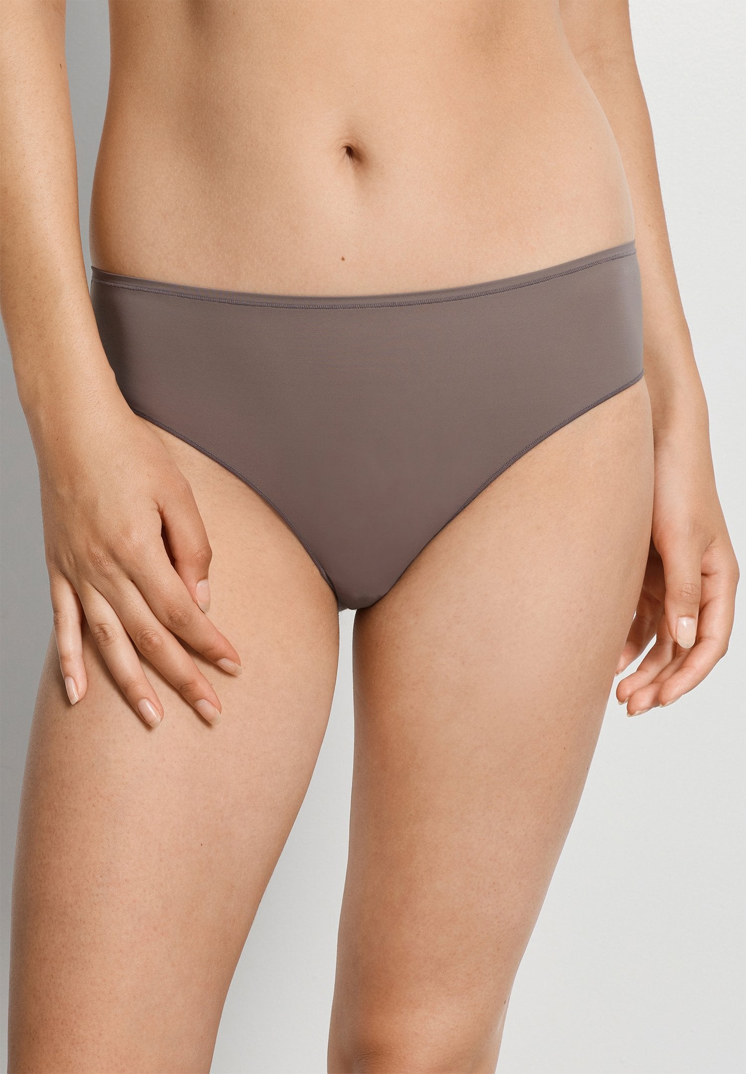 hanro-allure-midi-brief-slip-taupe-microfaser-damen image 2