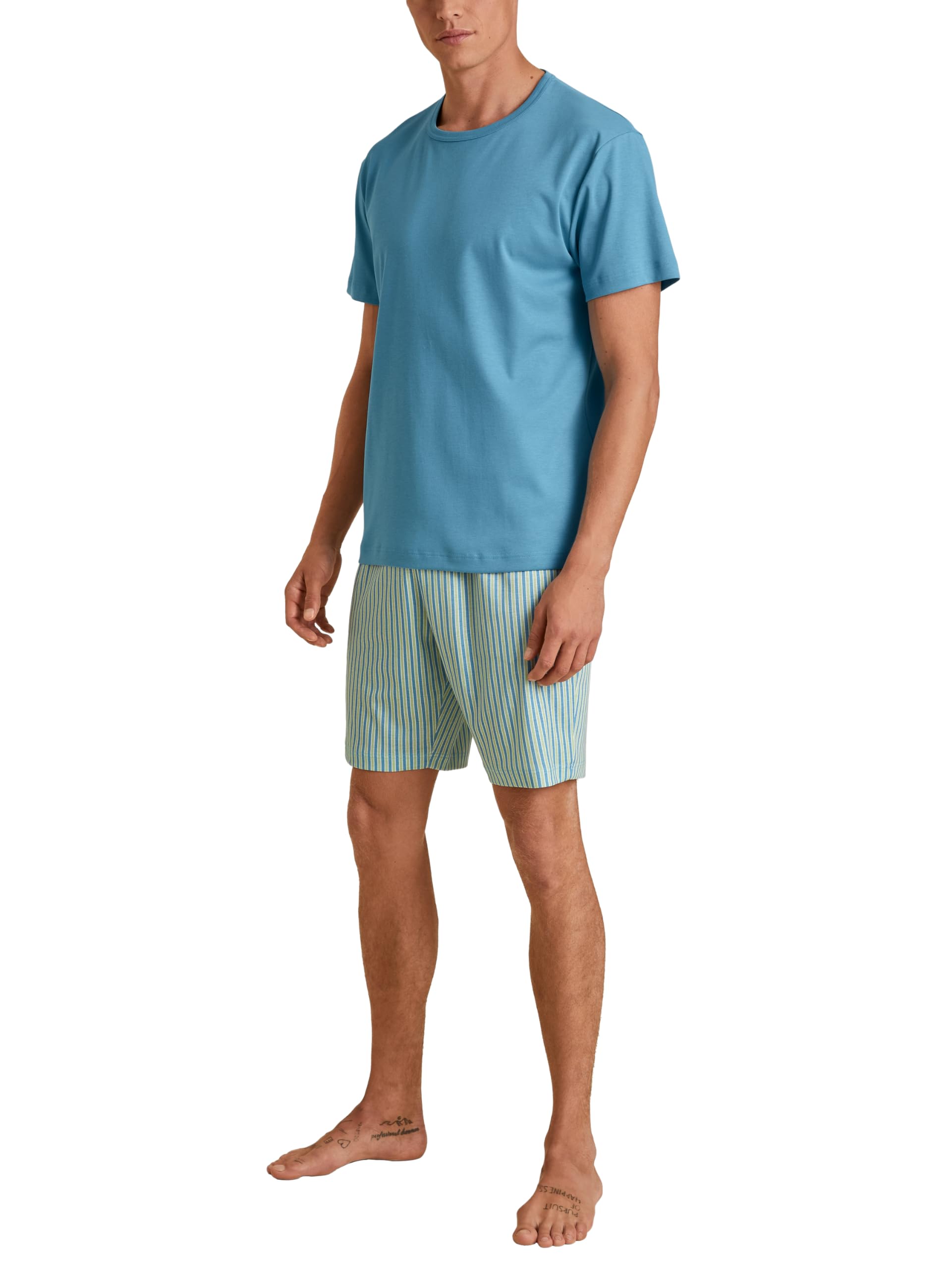 calida-relax-streamline-kurz-pyjama-herren-aquamarine-baumwolle image 6