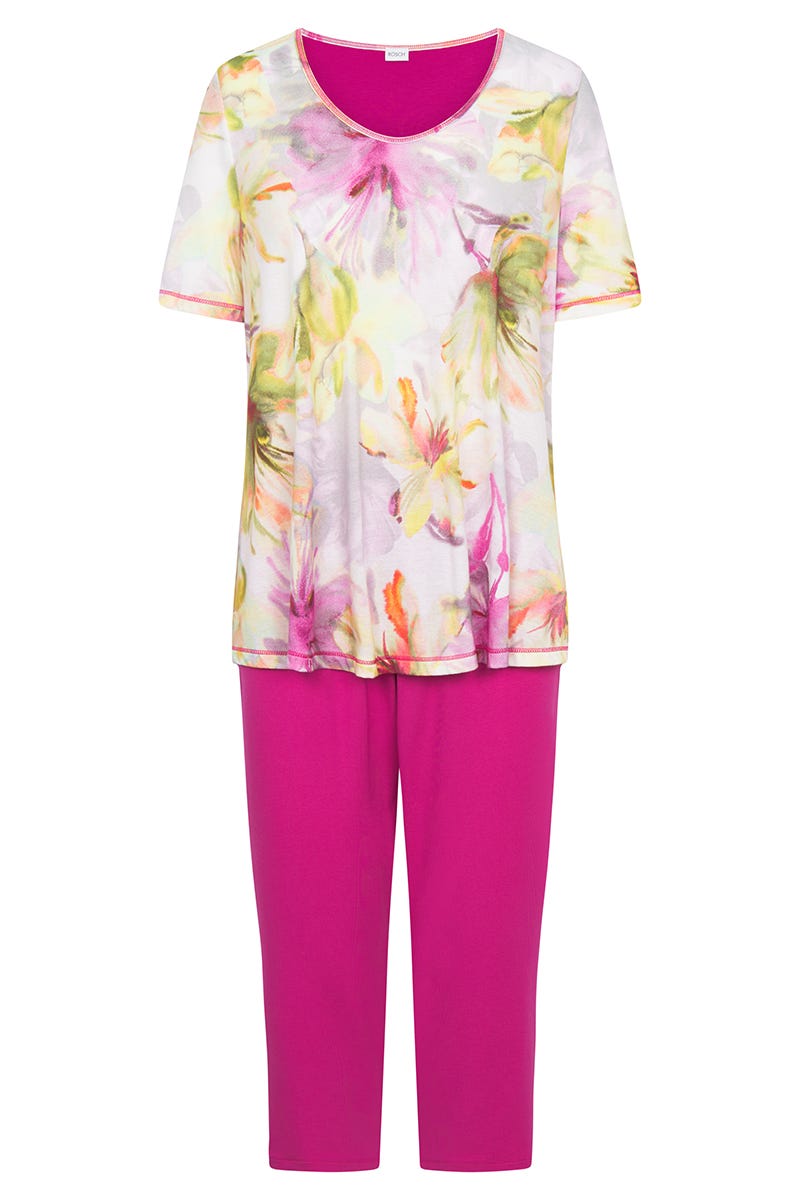 r-sch-be-happy-7-8-pyjama-blumendruck-schlafanzug-pink image 2