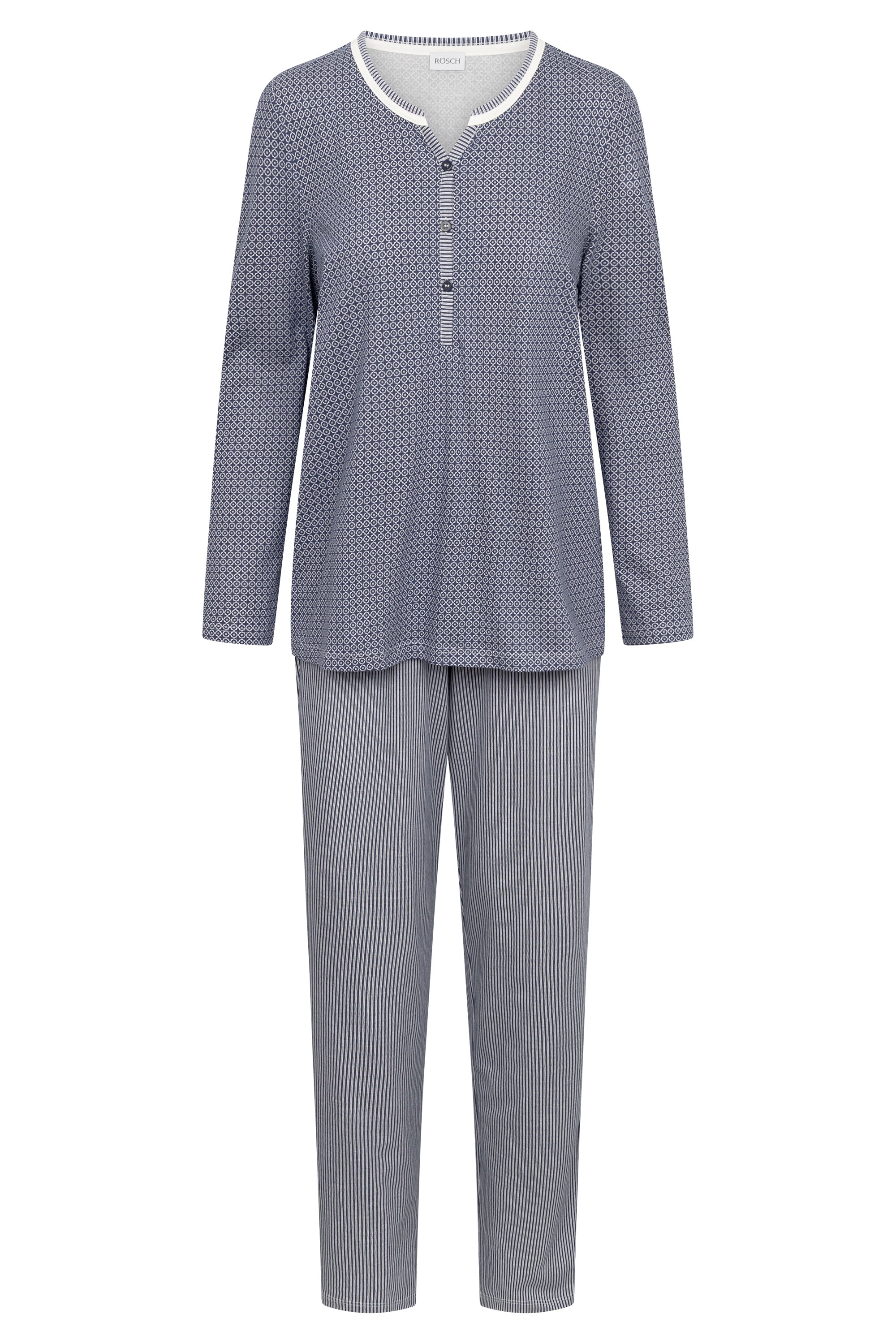 r-sch-be-happy-pyjama-lang-minimal-mix-blau-baumwolle image 2
