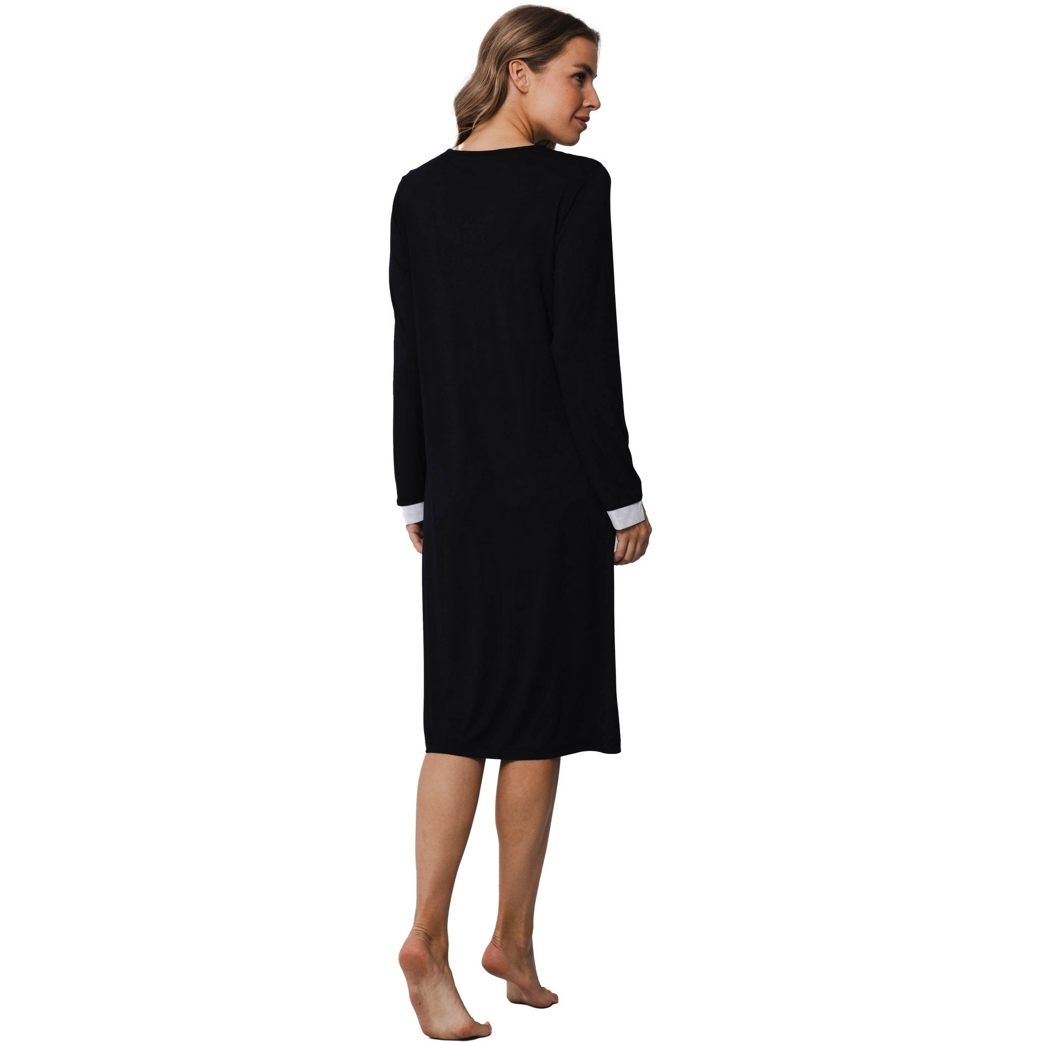 pastunette-premium-nachthemd-modal-schwarz-langarm image 3