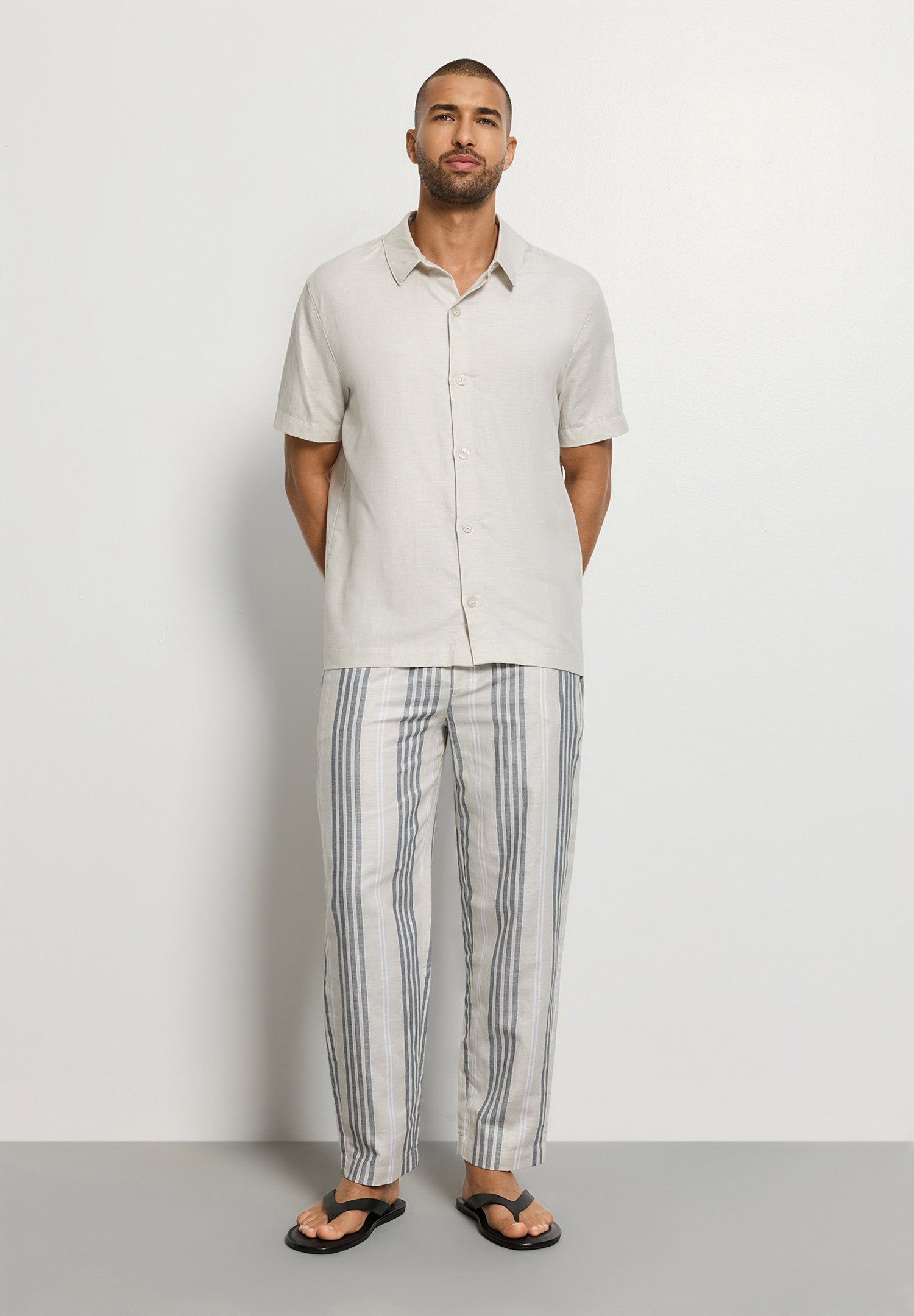 hanro-urban-casuals-loungehose-sandy-stripe image 5