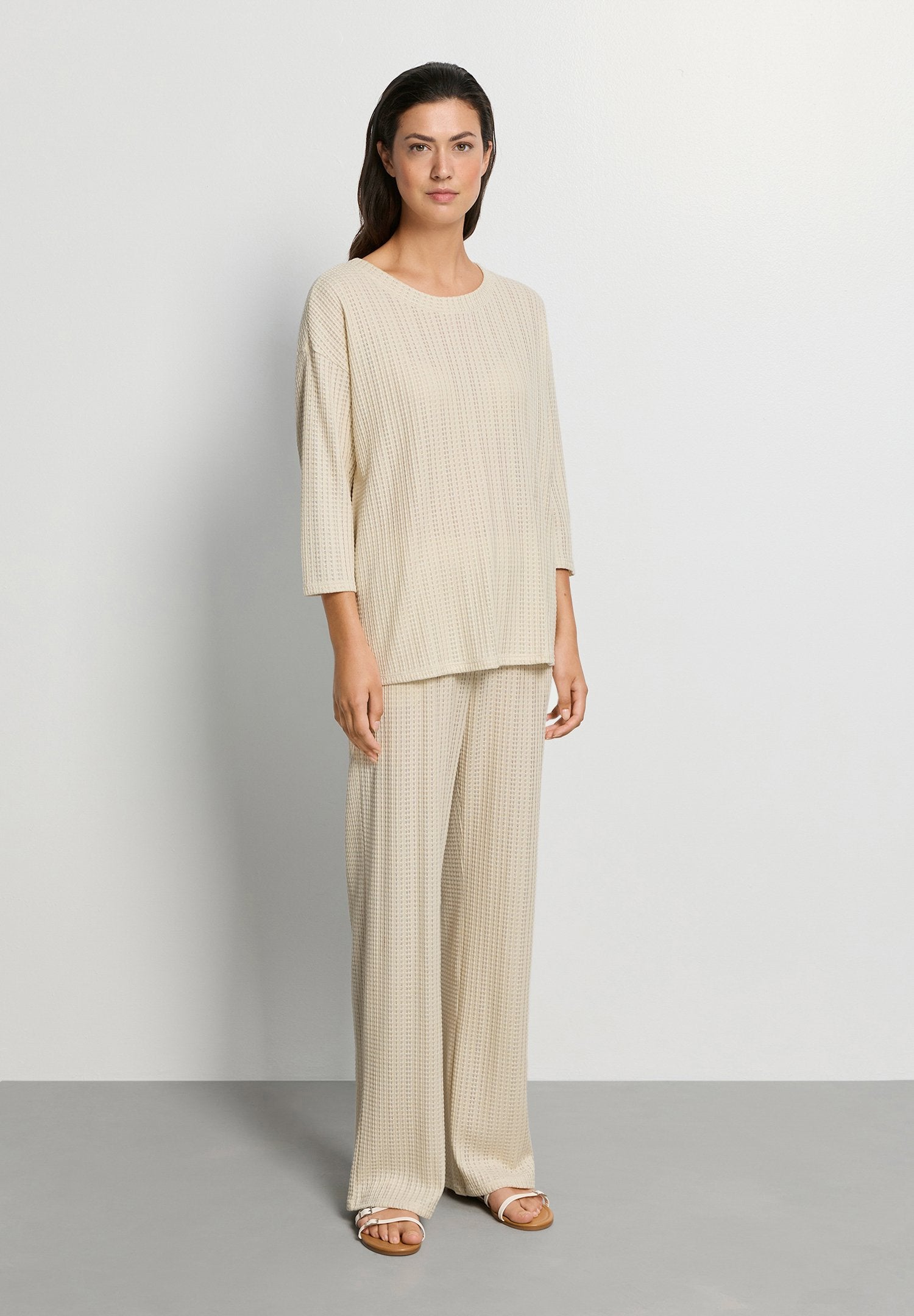 hanro-summer-knits-3-4-slv-shirt-top-oyster-grau image 5