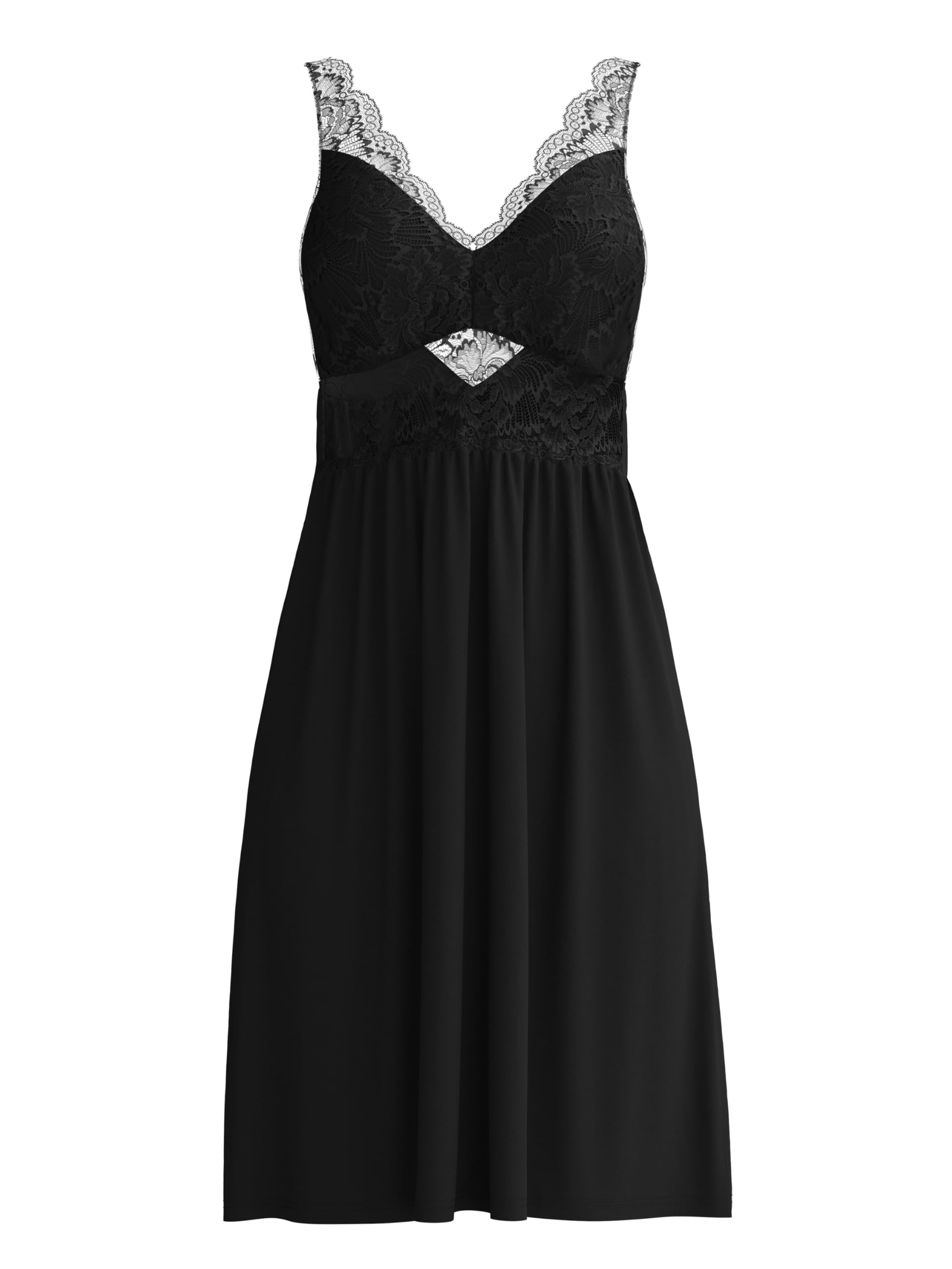 calida-elegant-dreams-nachthemd-44-46-spaghetti-schwarz image 2