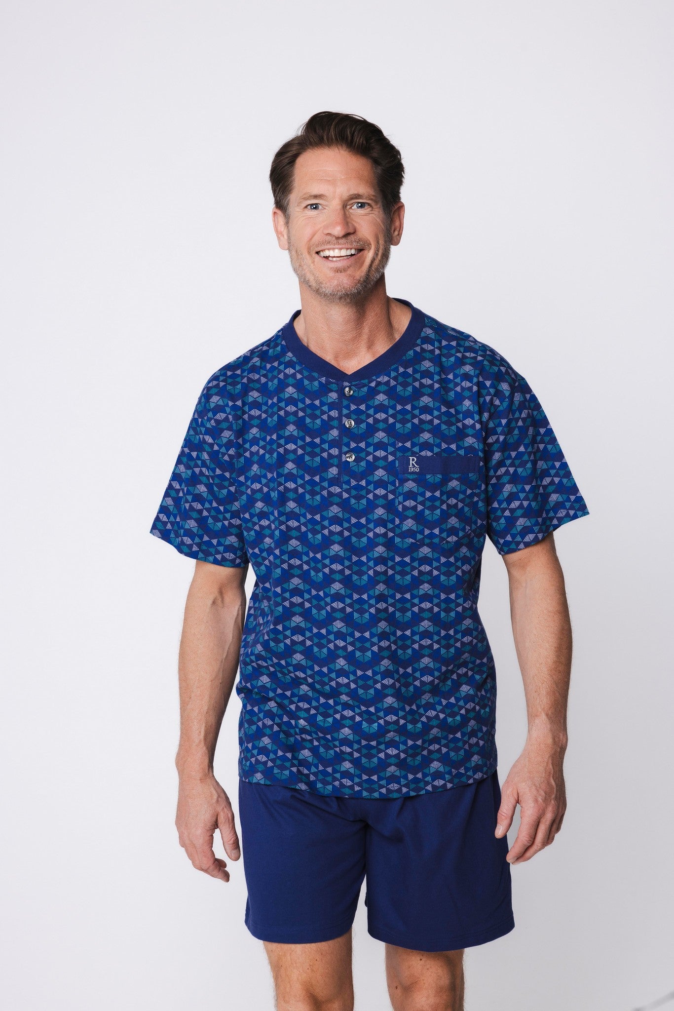 robson-shortama-kurzpyjama-dunkelblau-100-baumwolle image 5