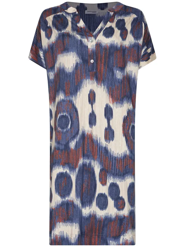 pastunette-premium-indigo-flow-nachthemd-blau-baumwolle-modal image 1