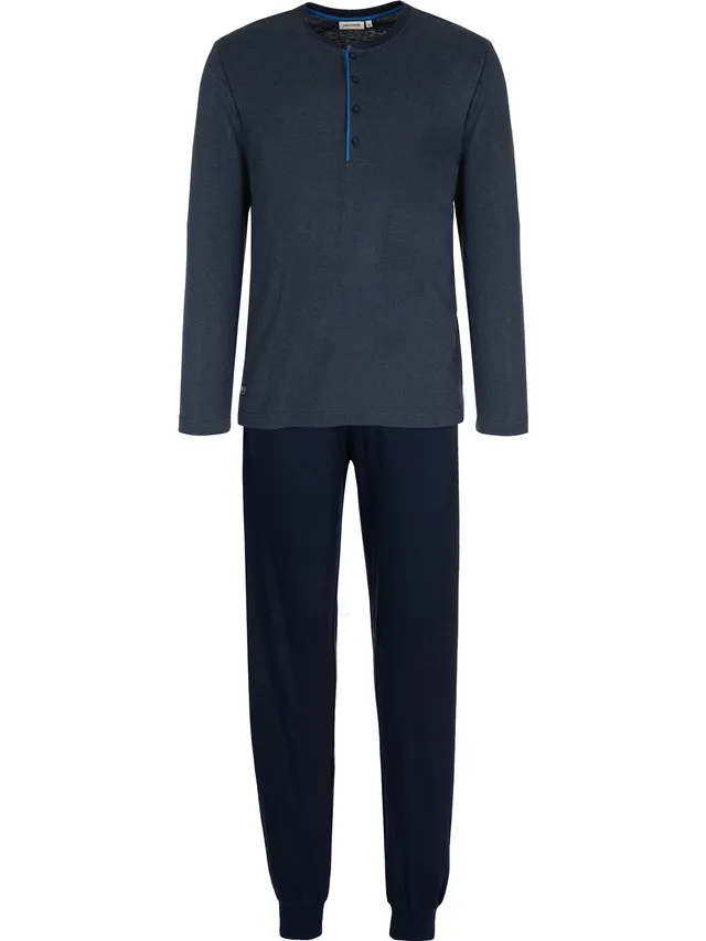 pastunette-noos-pyjama-dunkelblau-baumwolle-langarm image 1