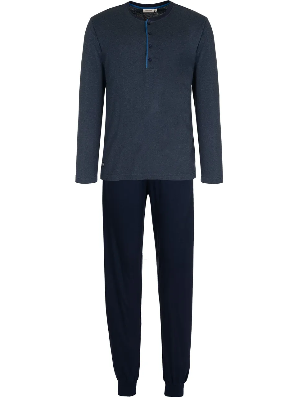 pastunette-noos-pyjama-dunkelblau-baumwolle-langarm image 1