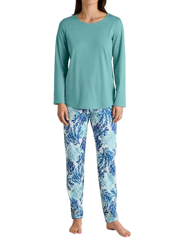 calida-favourites-dreams-pyjama-damen-lang-ice-green-baumwolle image 1