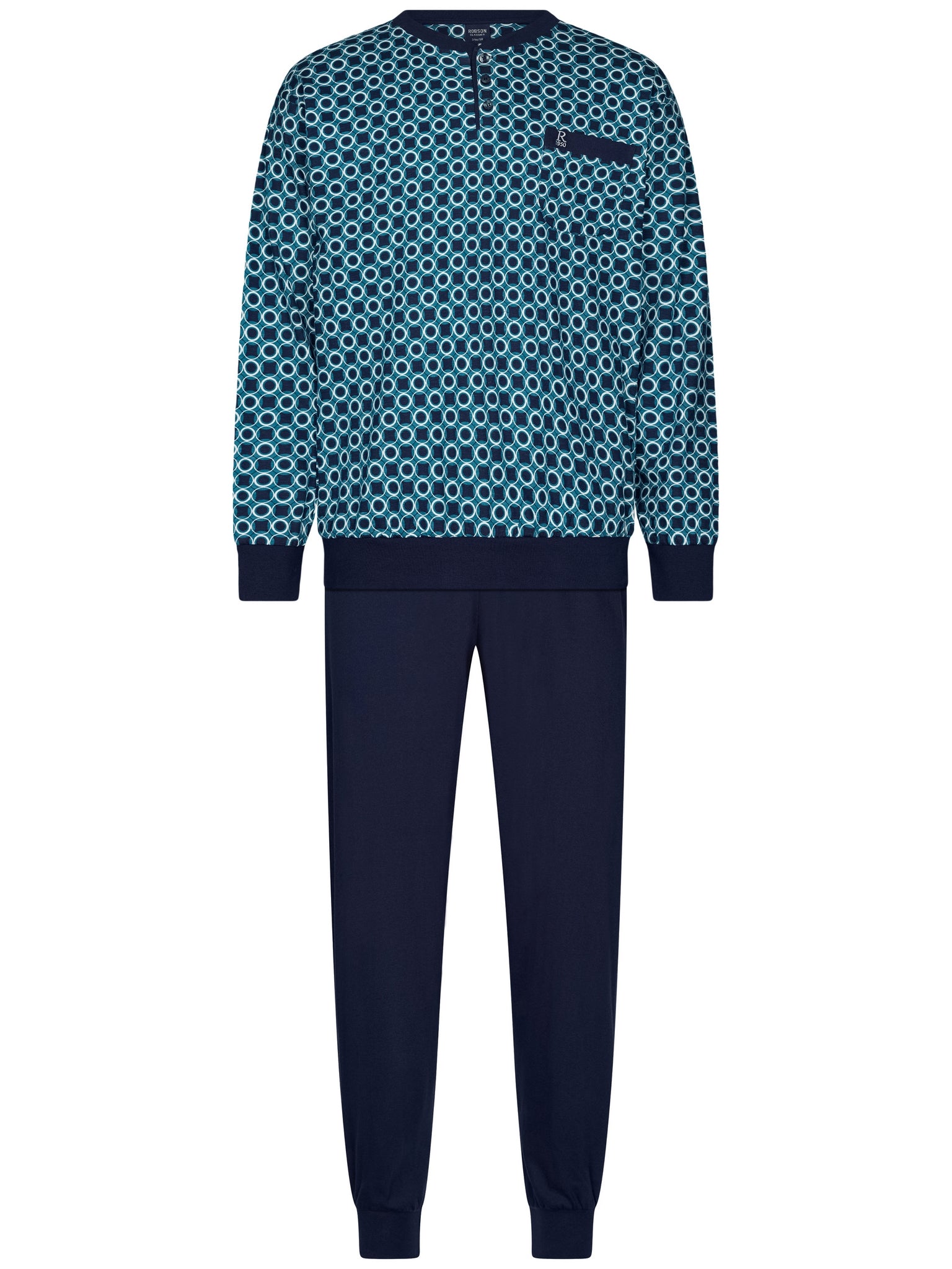 pastunette-robson-herren-pyjama-blau-langarm-gro-e-gr-en image 1