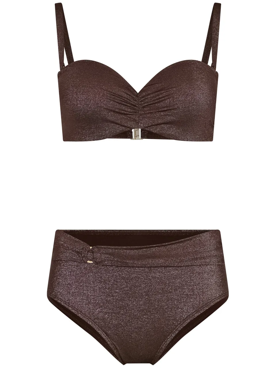 pastunette-glam-bandeau-bikini-braun-mit-b-gel-lurex image 1