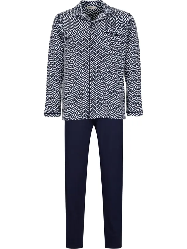 pastunette-blue-motion-pyjama-dunkelblau-durchgekn-pft image 1