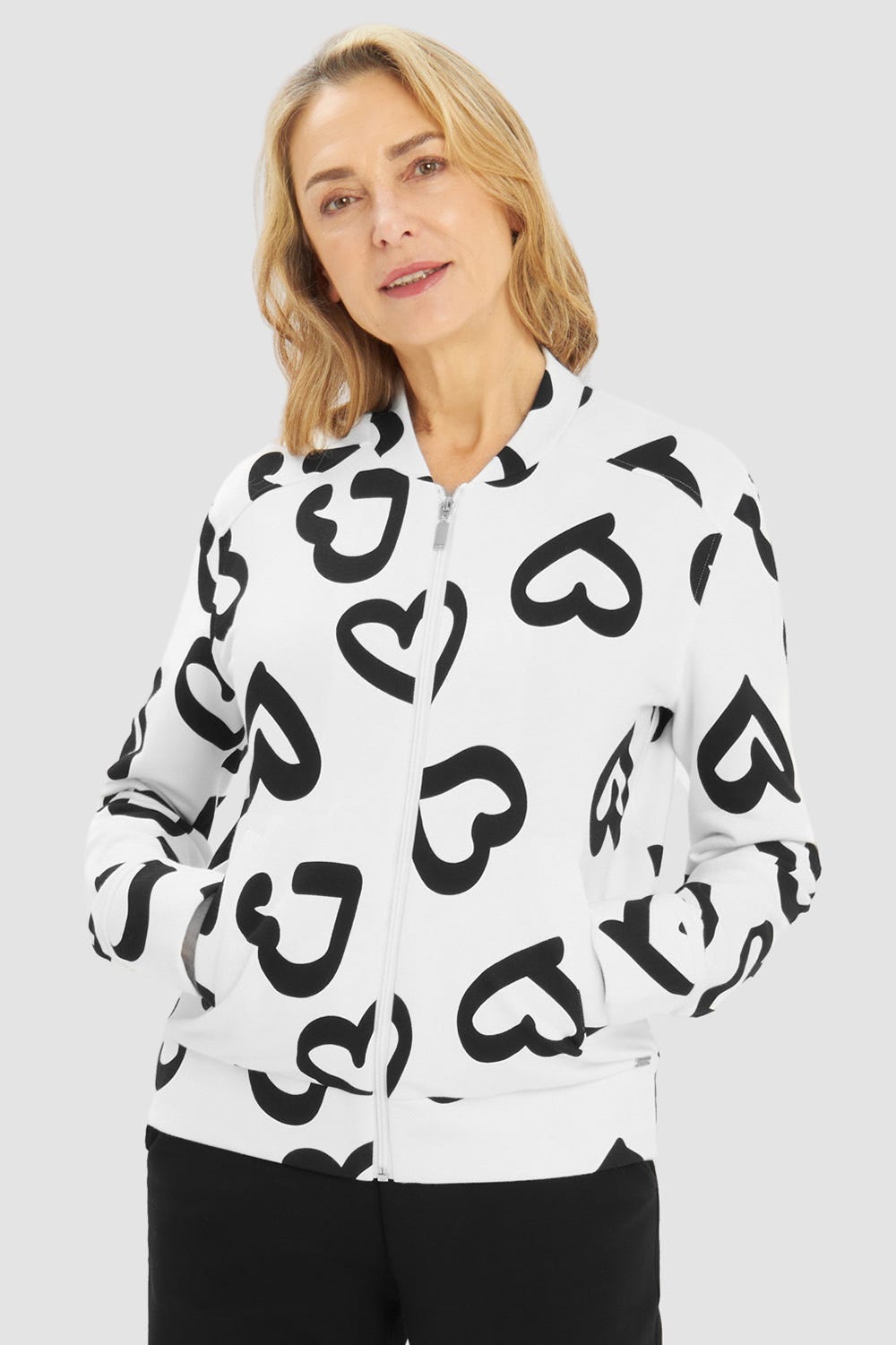 r-sch-be-happy-sweatjacke-wei-herzmuster-mit-rei-verschluss image 1
