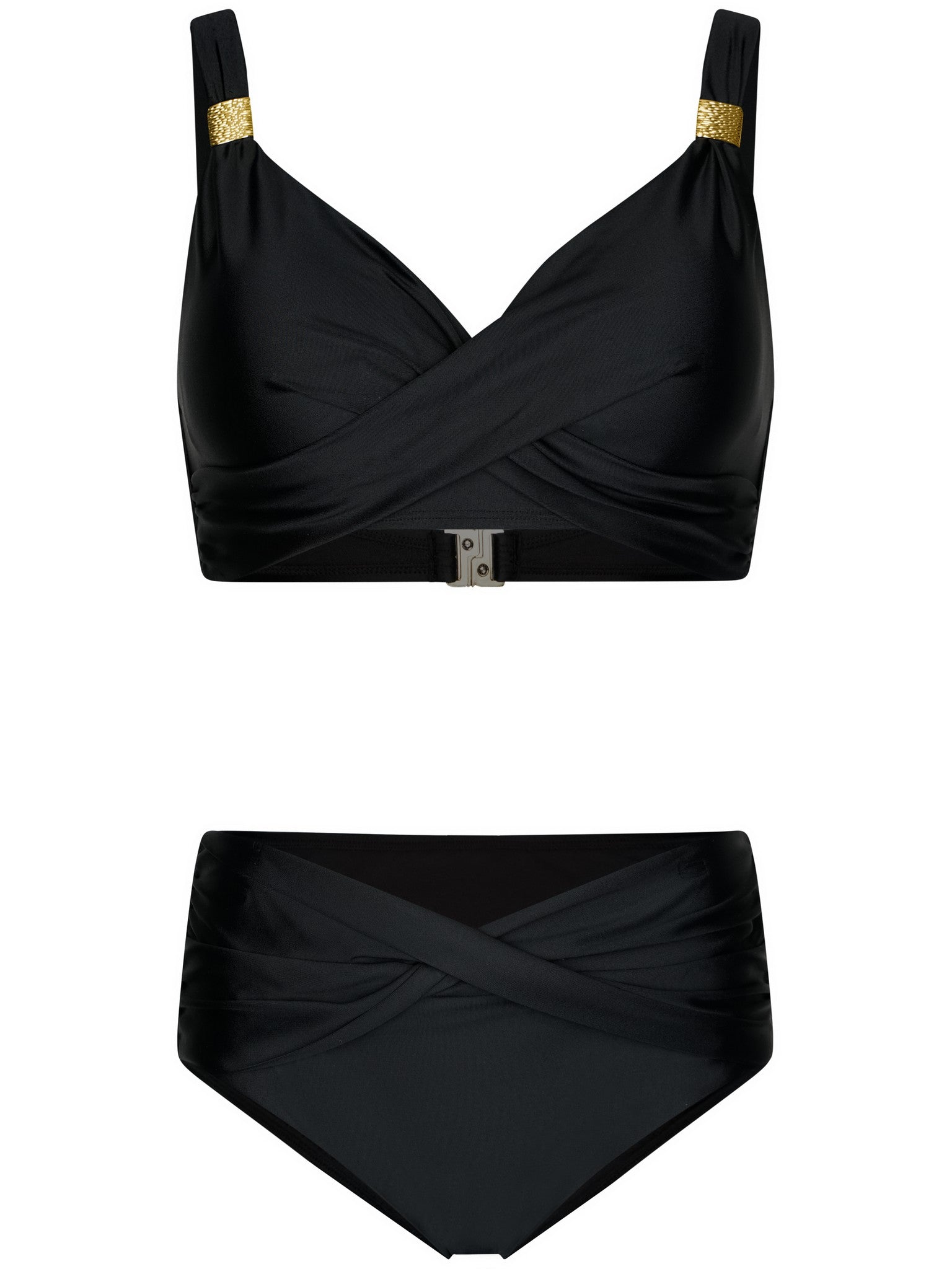 pastunette-glow-bikini-schwarz-gold-wickel-high-waist image 1