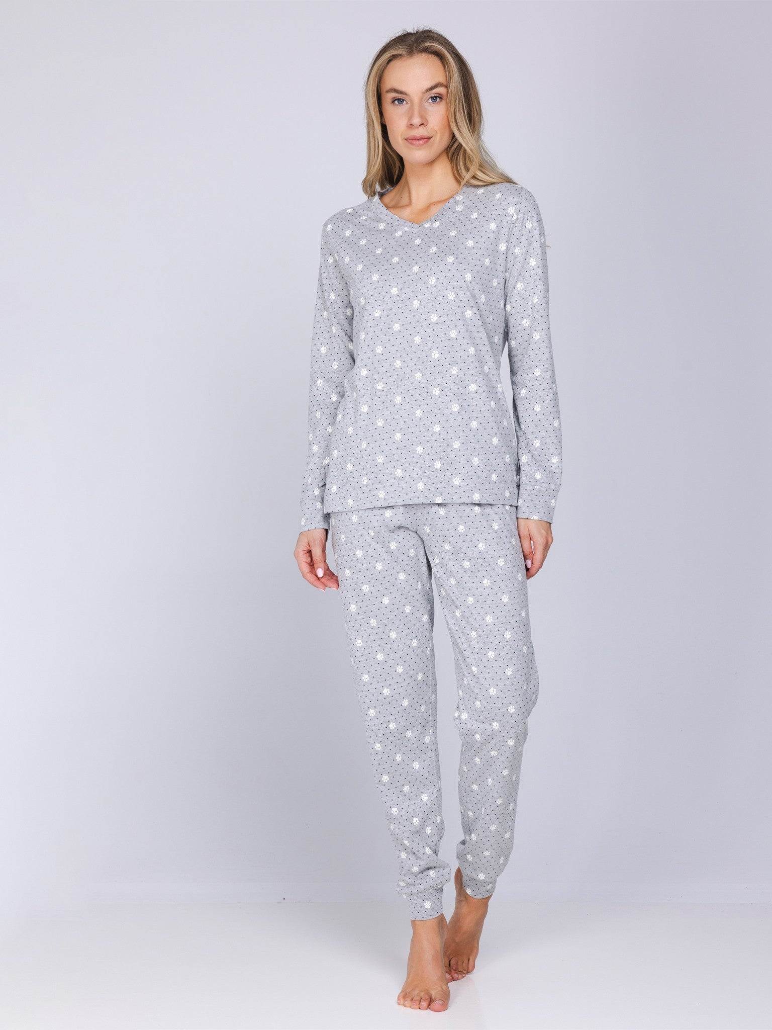 myrebelle-furry-friend-pyjama-grau-pfoten-bio-baumwolle image 3