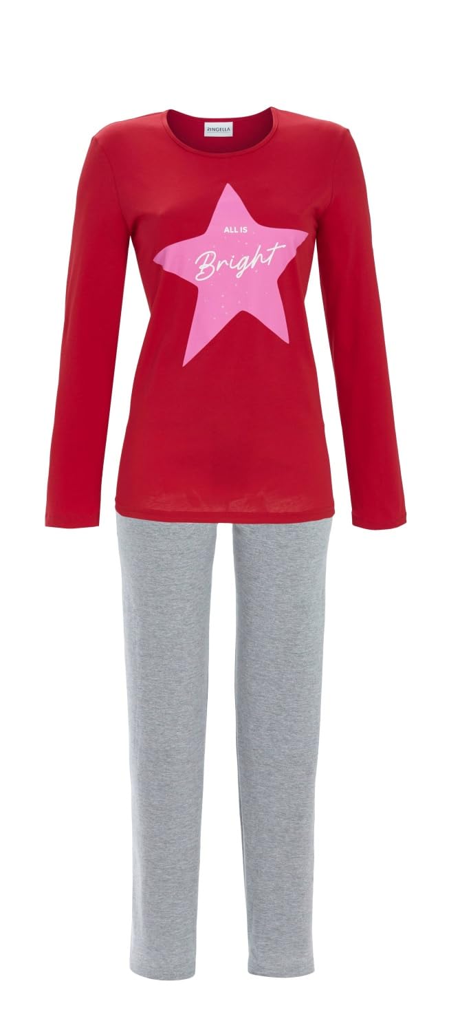 ringella-women-men-pyjama-motivdruck-rot-gr-44 image 2