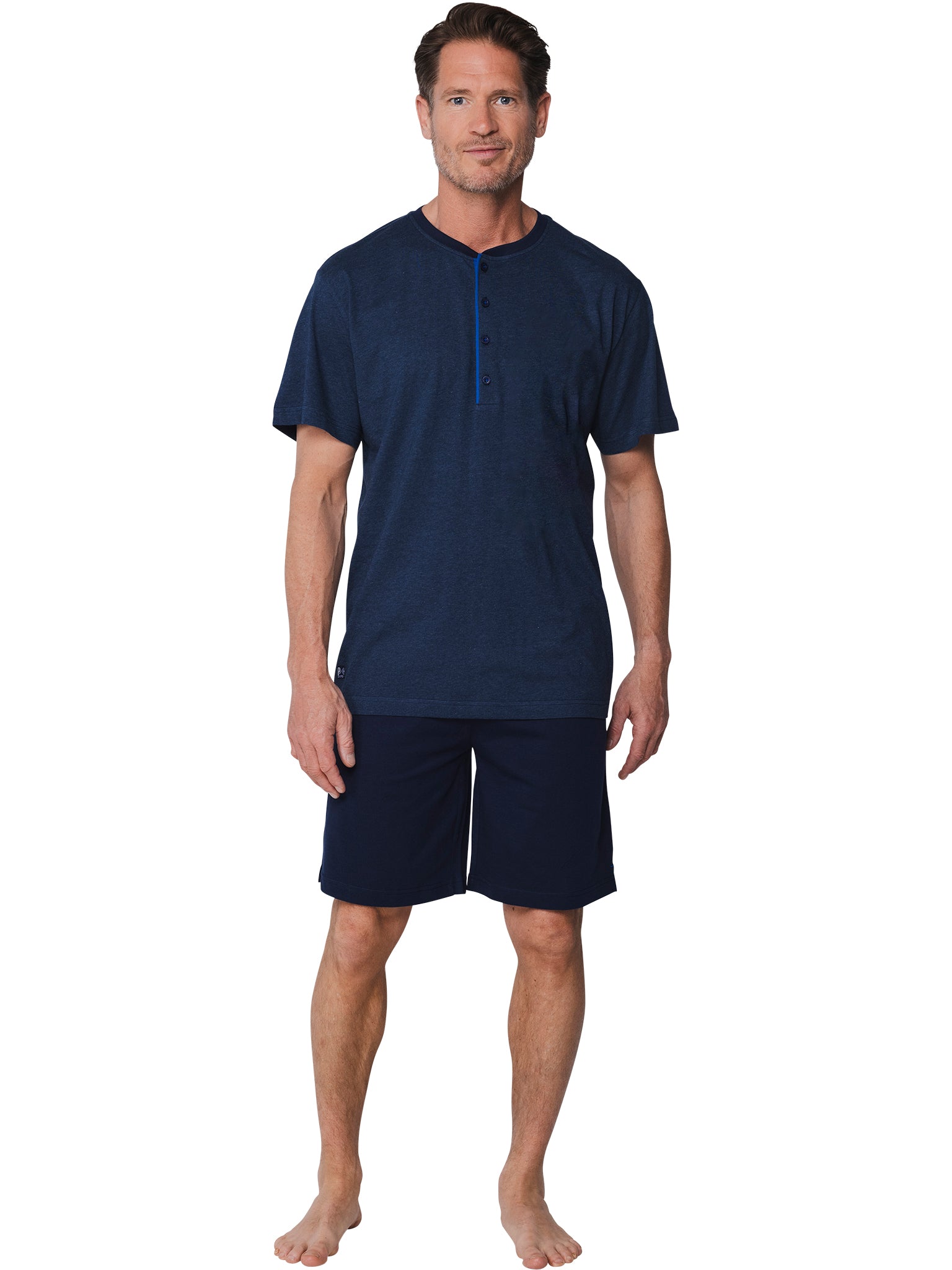 pastunette-shortama-pyjama-blau-kurz-baumwolle-shorts image 2