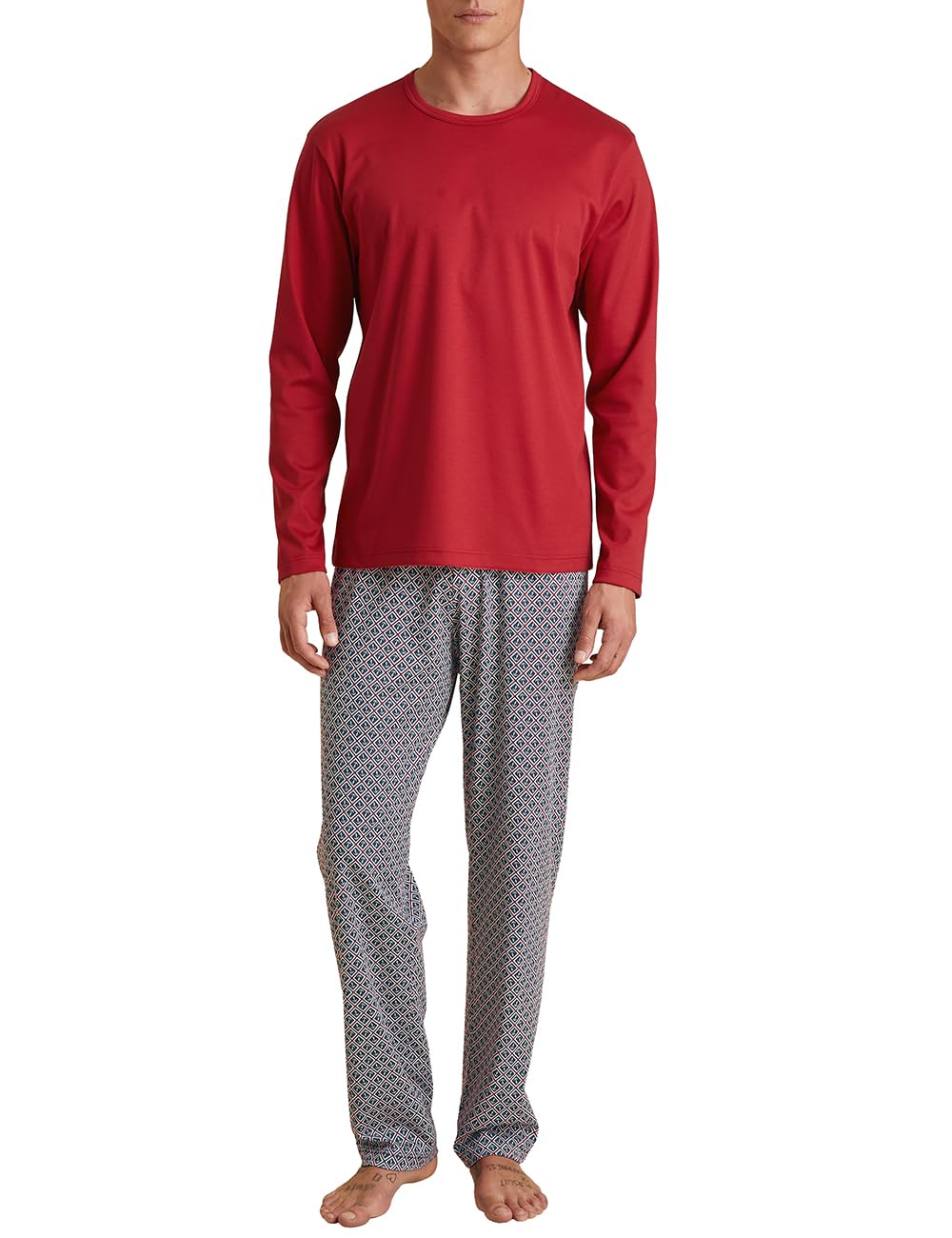 calida-relax-streamline-pyjama-herren-lang-atlantic-blue-baumwolle image 7