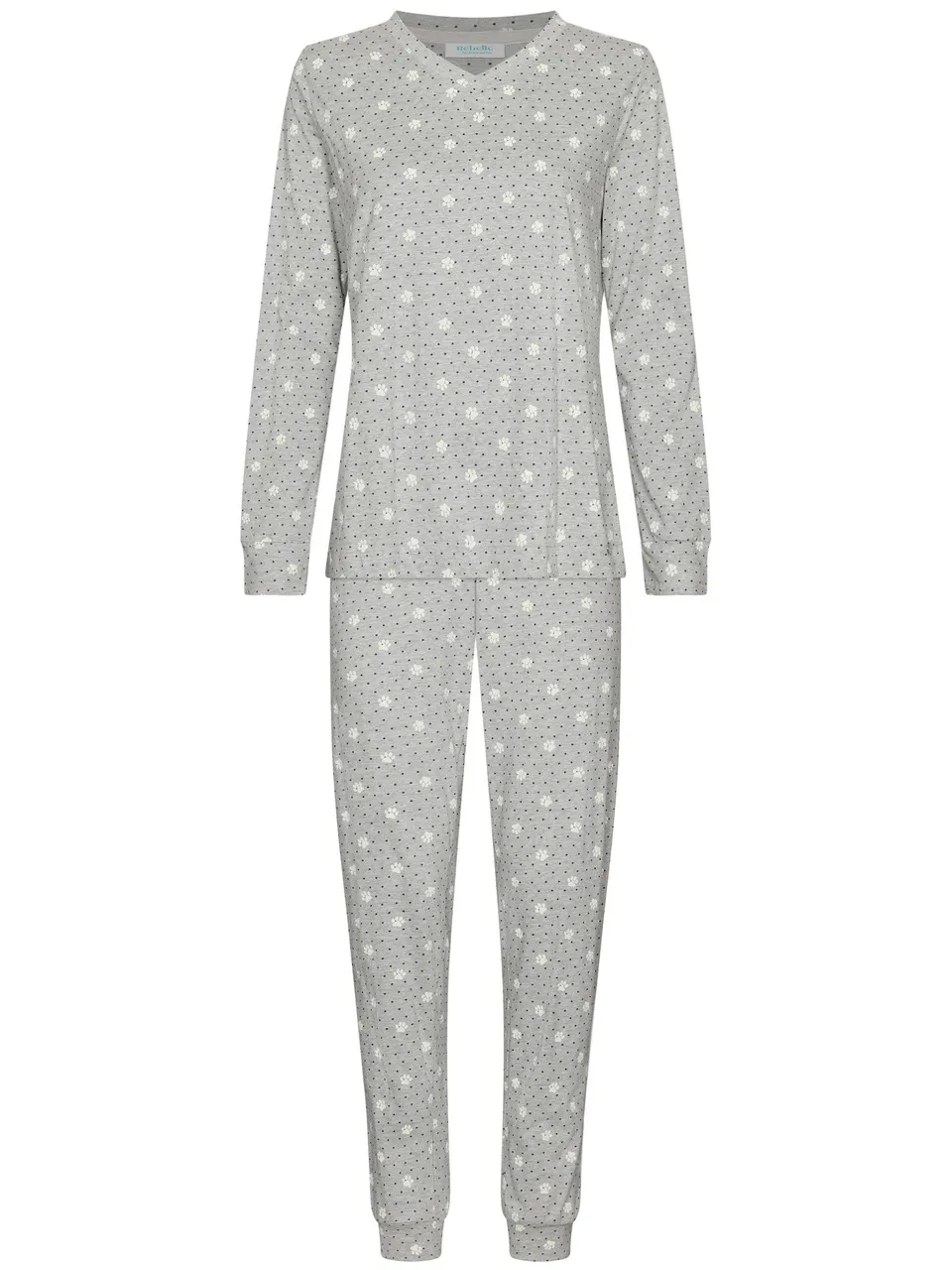 myrebelle-furry-friend-pyjama-grau-pfoten-bio-baumwolle image 1